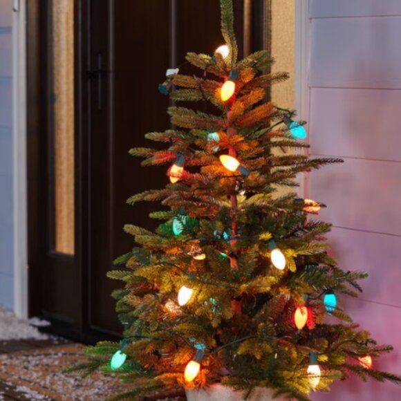 2 Sets x 25ct Multi-Color Ceramic C9 Lights 24ft New! Old School Vintage Retro - Picture 3 of 10